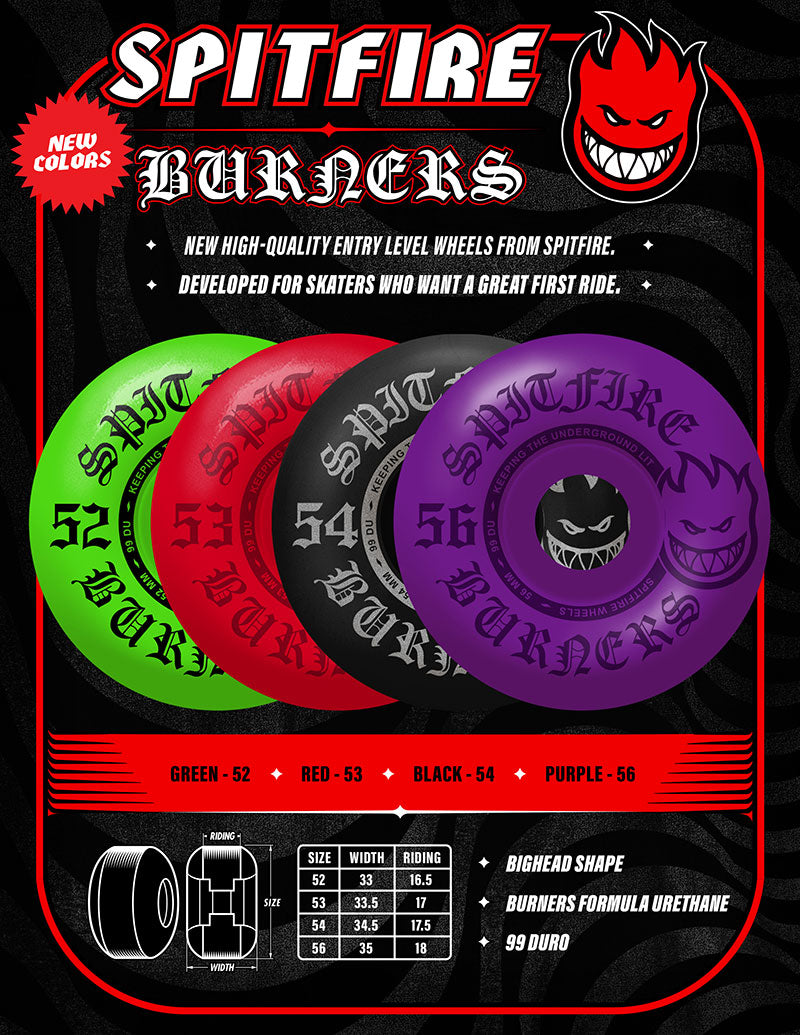Spitfire - Burners 52mm Green