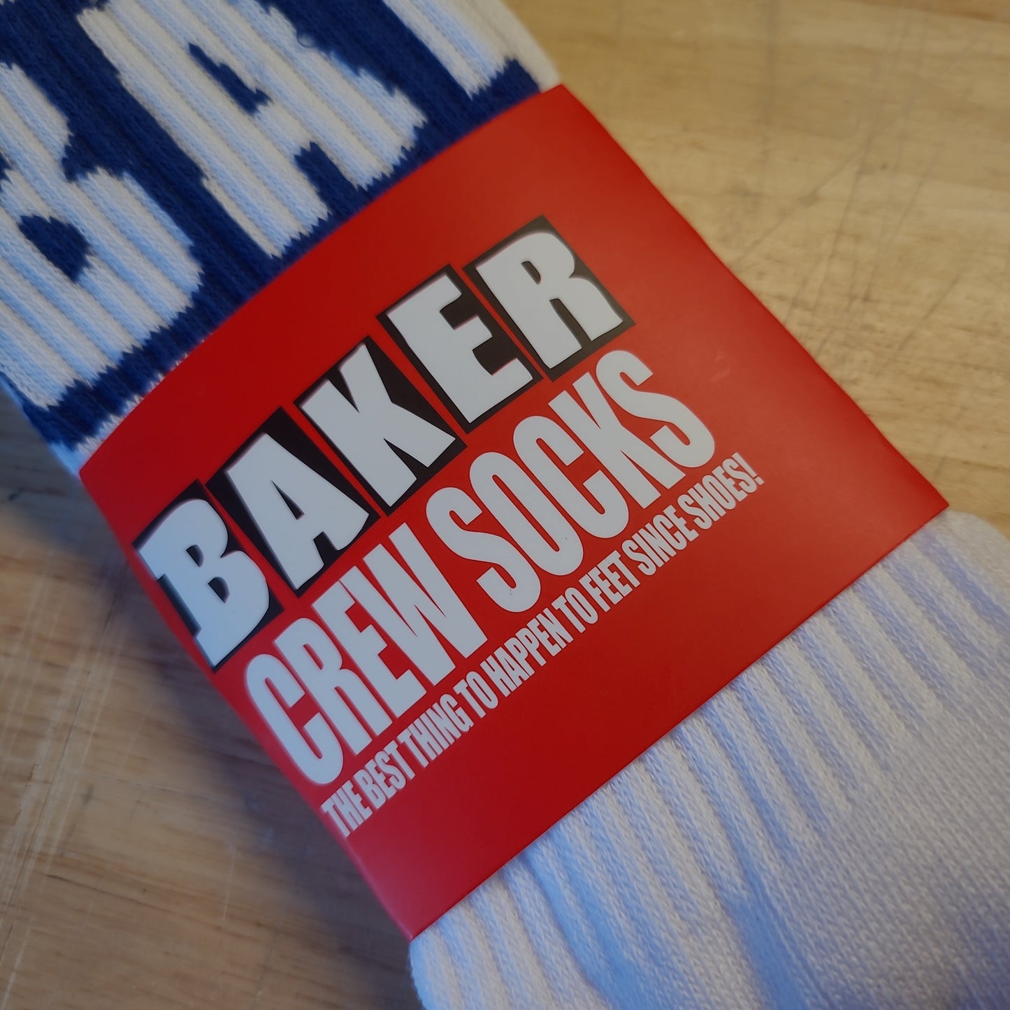 Baker - Blue Block Crew Socks