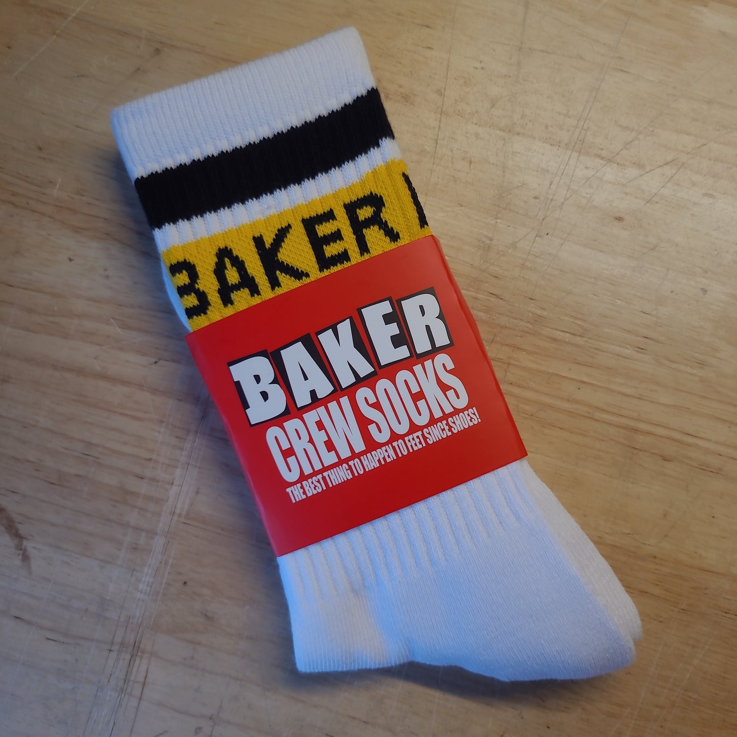 Baker - Yellow Stripe Crew Socks