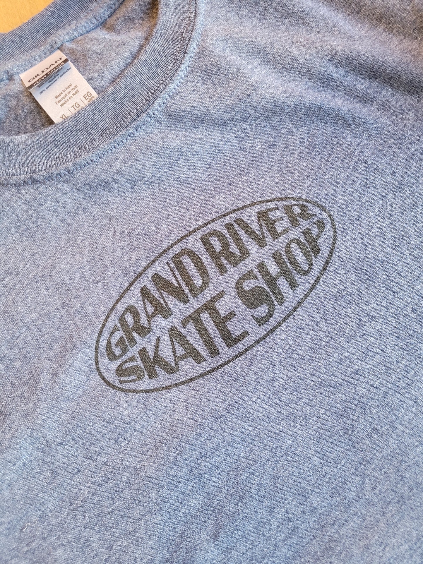 Grand River - Oval Logo Youth T-Shirt (Heather Blue)