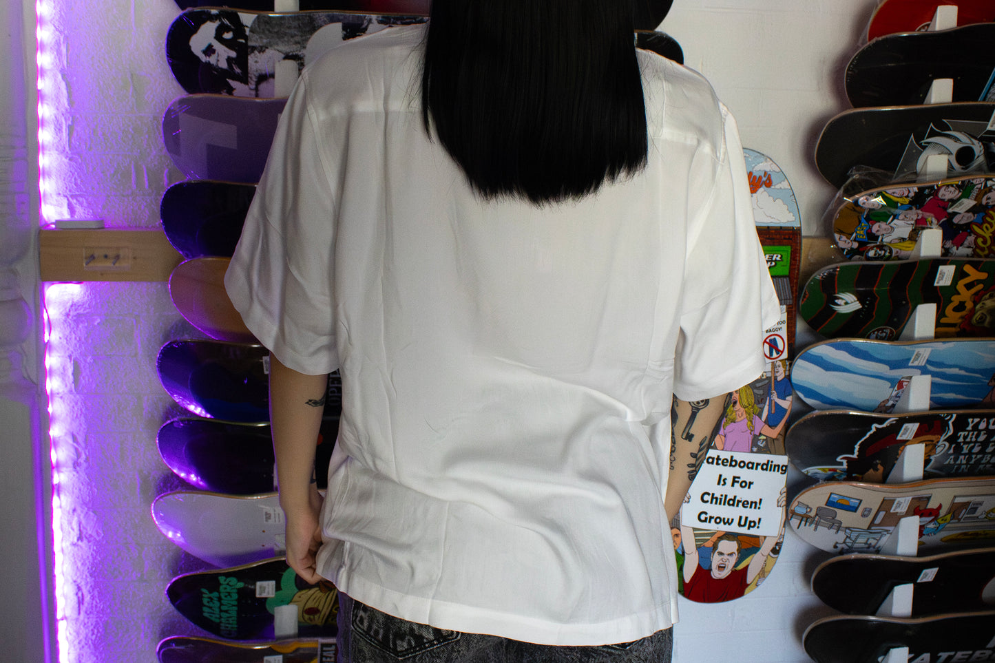 Welcome x Britney - Rayon Photo Button-Up T-Shirt