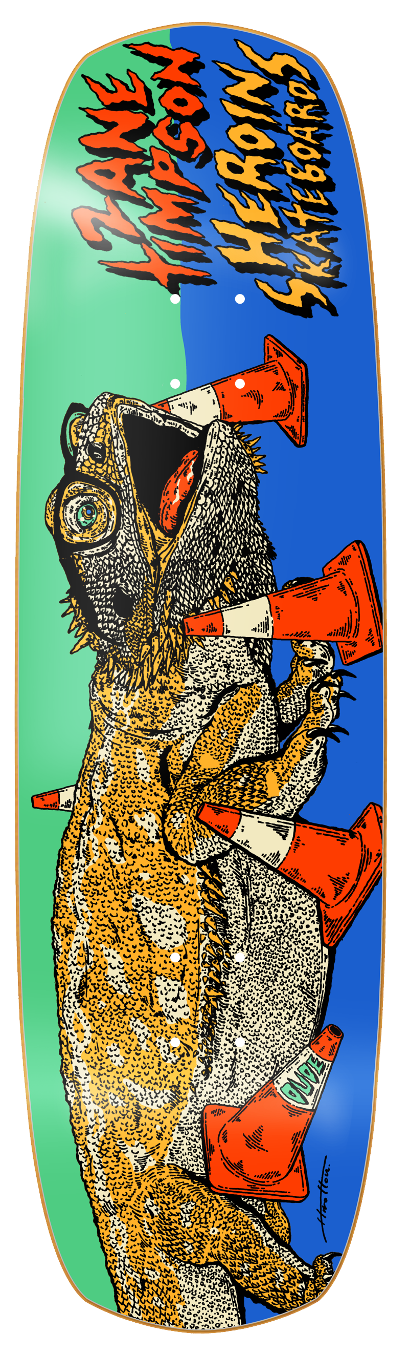 Heroin - Zane Timpson Dude 9.0" Double Shovel Deck