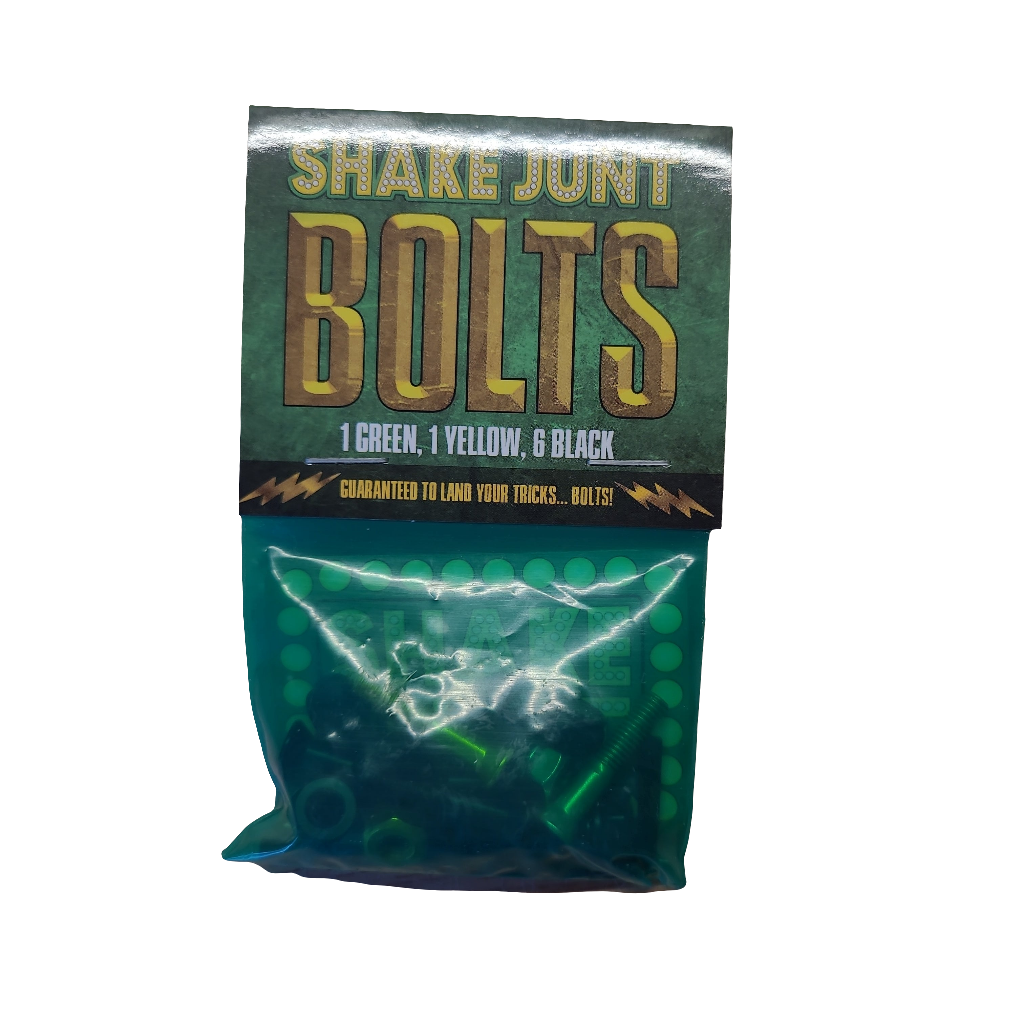 Shake Junt Bolts - Black, Green & Yellow 1" Allen