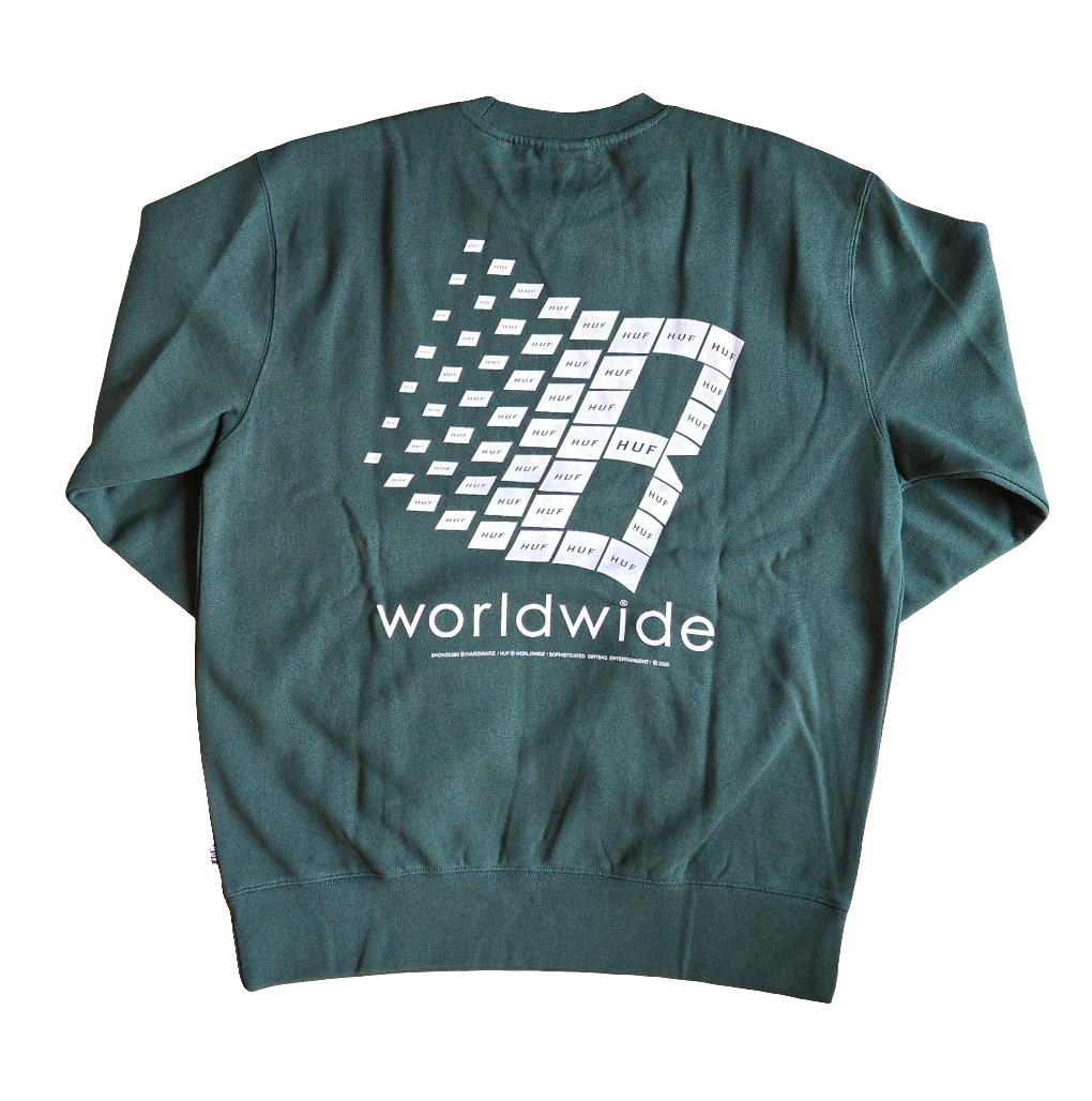 HUF x Bronze56K - Forest Green Crewneck Sweater