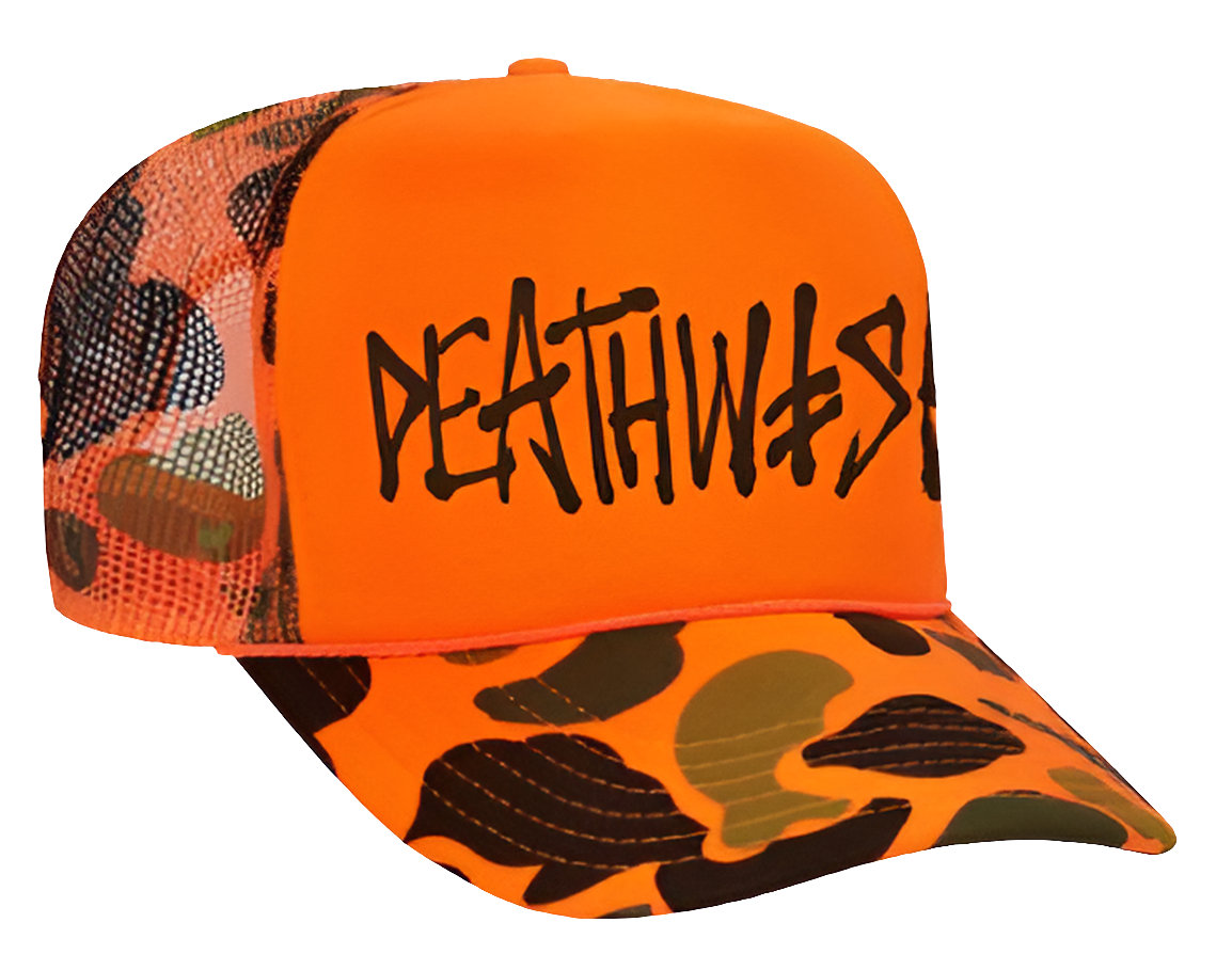 Deathwish - Orange Camo Trucker Hat