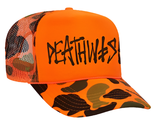 Deathwish - Orange Camo Trucker Hat