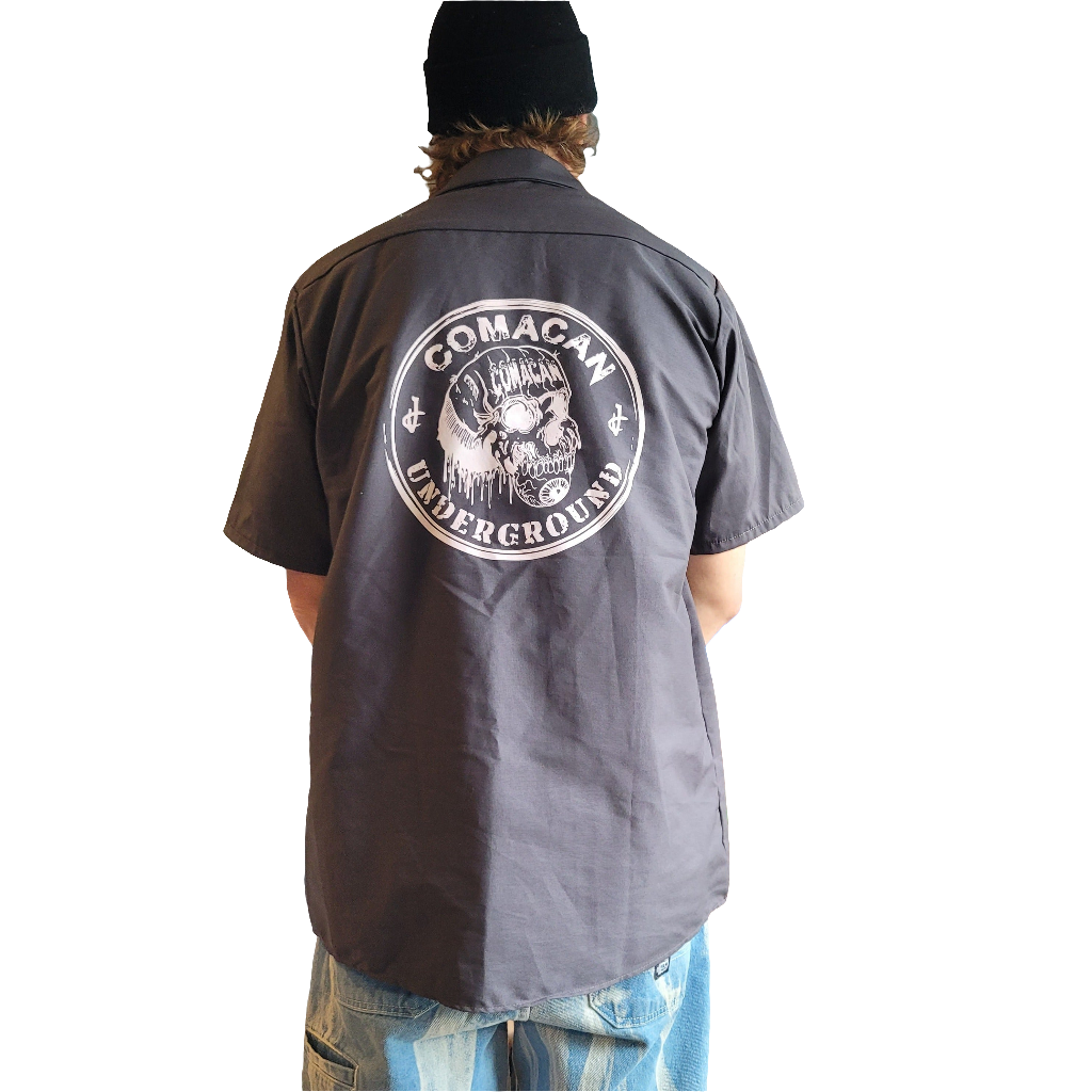 COMACAN - Skull Stamp Work Shirts