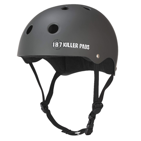 187 Killer Pads - Pro Skate Sweatsaver Helmet (Matte Charcoal)