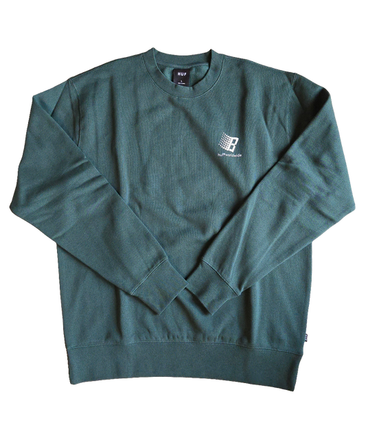 HUF x Bronze56K - Forest Green Crewneck Sweater