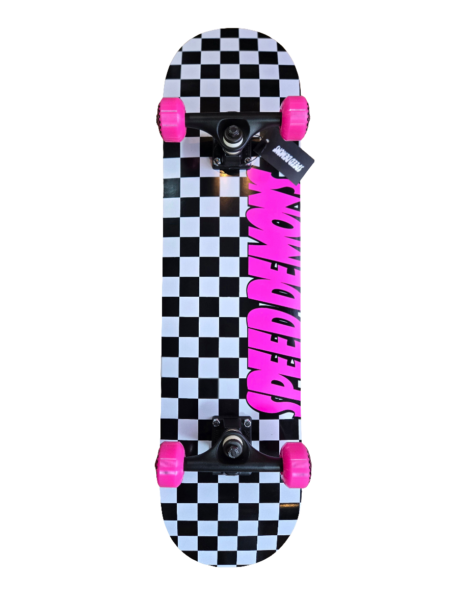 Speed Demons - Checkers (Black/Pink) 7.75" Complete