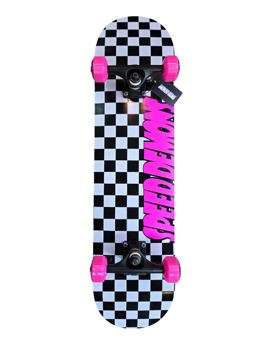 Speed Demons - Checkers (Black/Pink) 7.75" Complete