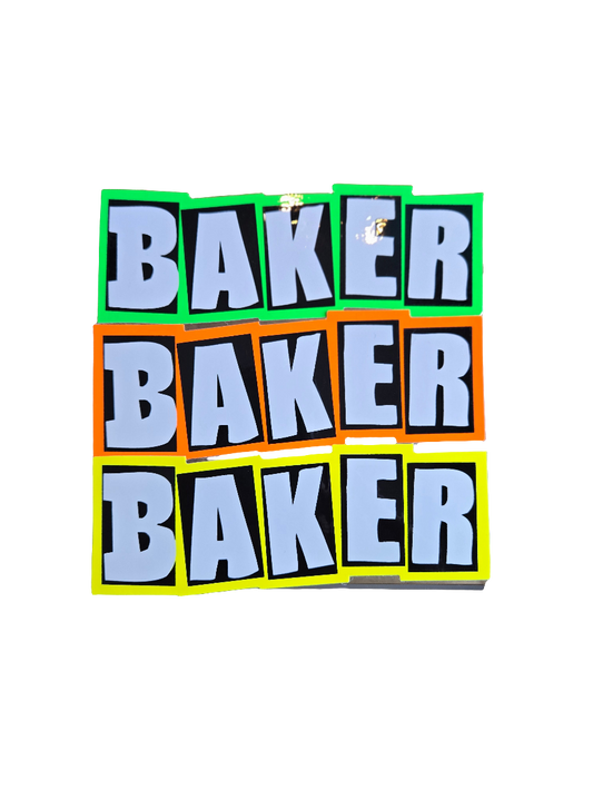 Baker - Neon Logo Stickers