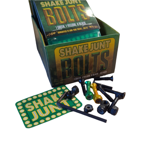 Shake Junt Bolts - Black, Green & Yellow 1" Allen