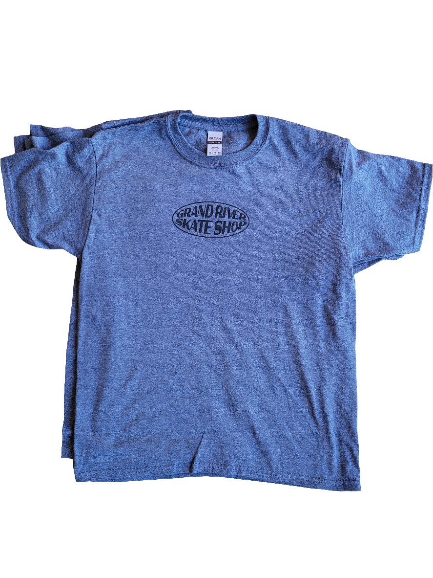 Grand River - Oval Logo Youth T-Shirt (Heather Blue)