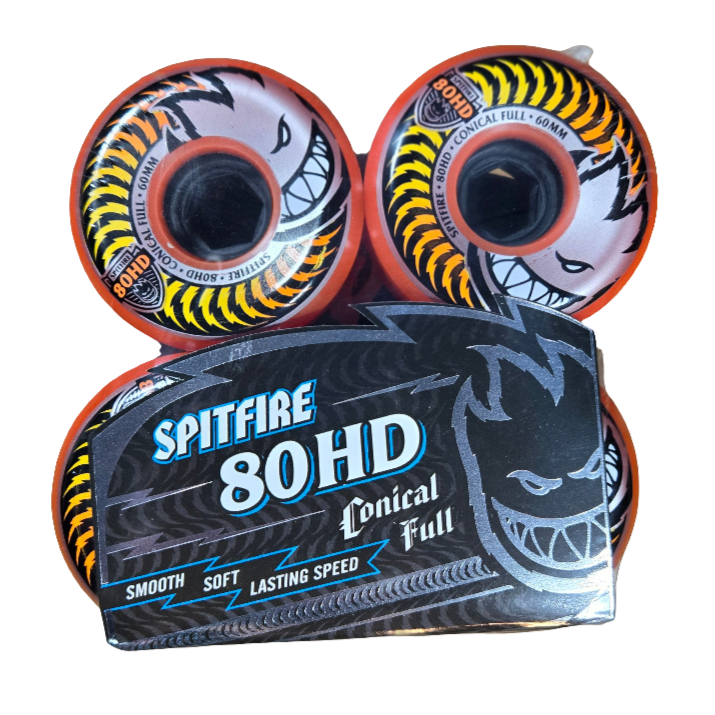 Spitfire Wheels - 80HD 60mm Orange Conical Full