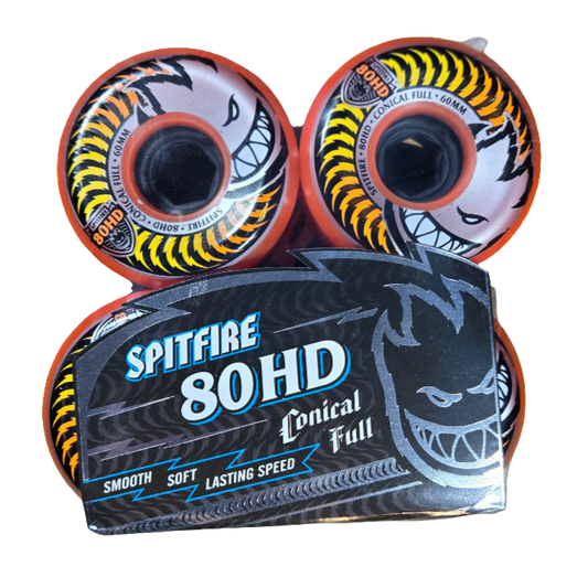 Spitfire Wheels - 80HD 60mm Orange Conical Full