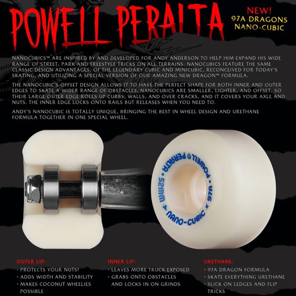 Powell Peralta - Nano-Cubics Dragon Formula 97A Wheels