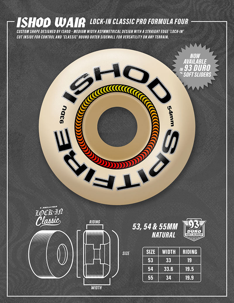 Spitfire - Ishod F4 93D Lock-In 55mm Wheels