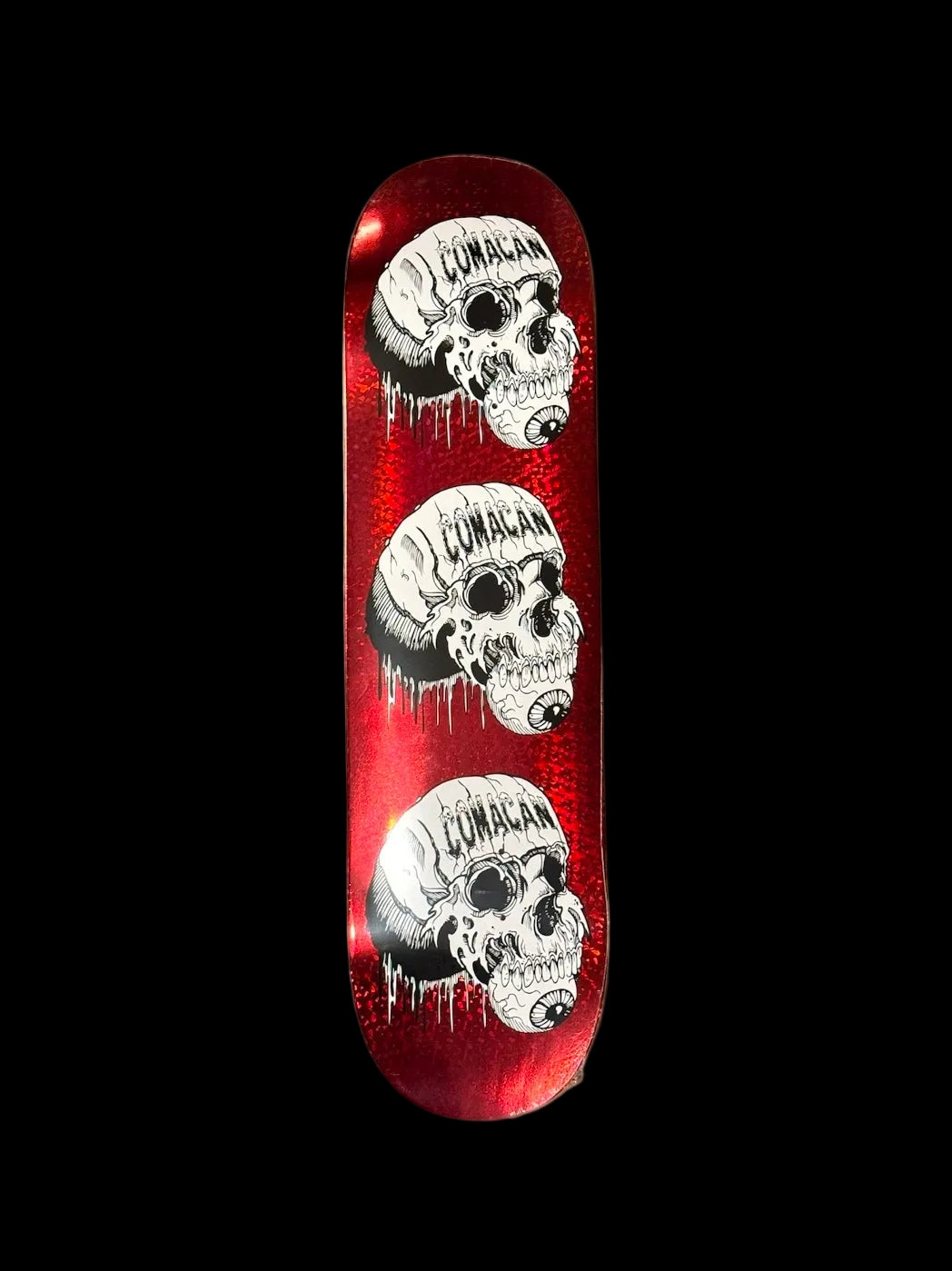 Comacan - Triple Skull Ruby Shimmer 7.75" Deck