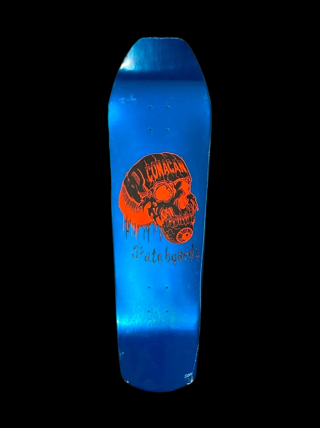 COMACAN - Orange Skull Sapphire Coffin 9.75" Shaped Deck