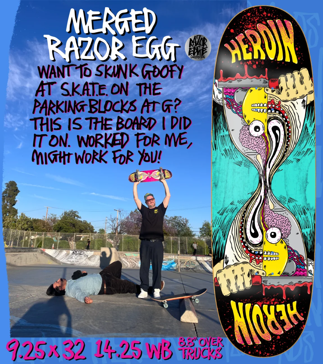 Heroin - Merged Anatomy 9.25" Egg Shaped Deck