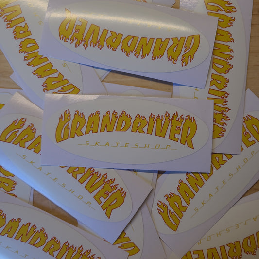 Grand River - Thrashed Sticker (3x3)