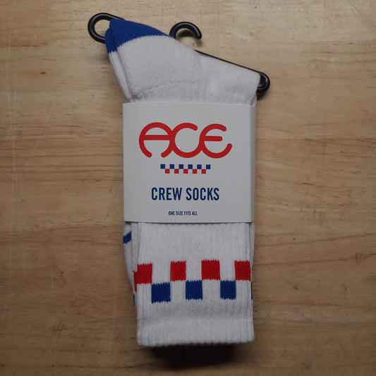 Ace Trucks - Rally Crew Socks (White)