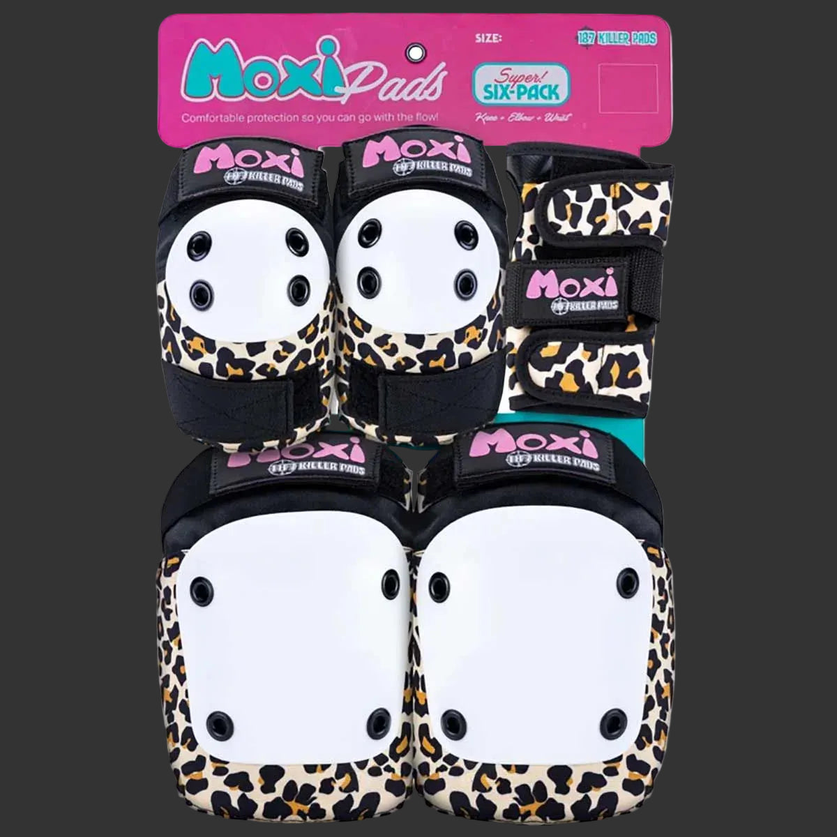 187 Killer Pads - Moxi Leopard Six Pack Protective Gear