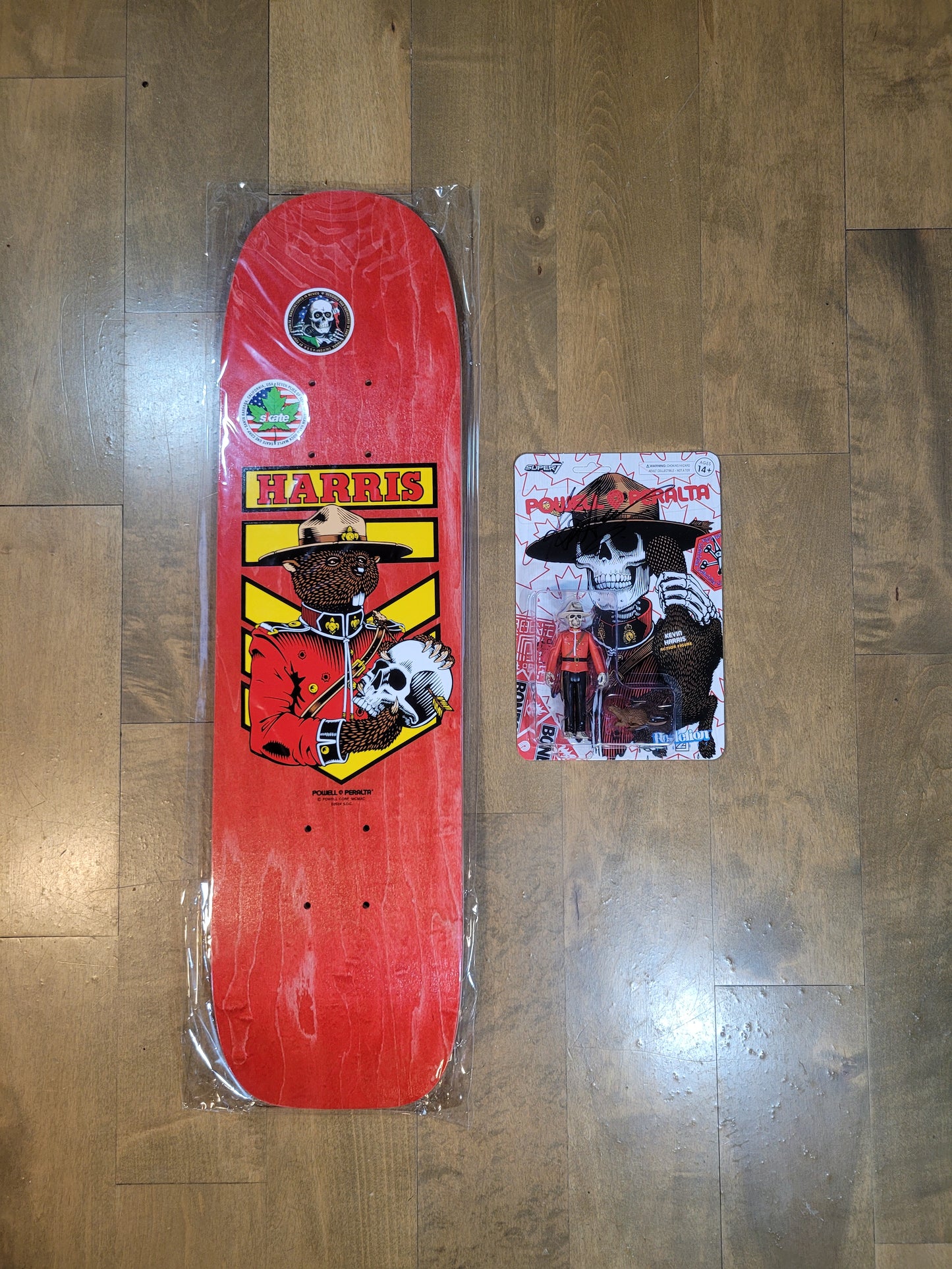 Powell Peralta - Kevin Harris Beaver 7.0" Freestyle Deck w/ Signed Super7 Figure!