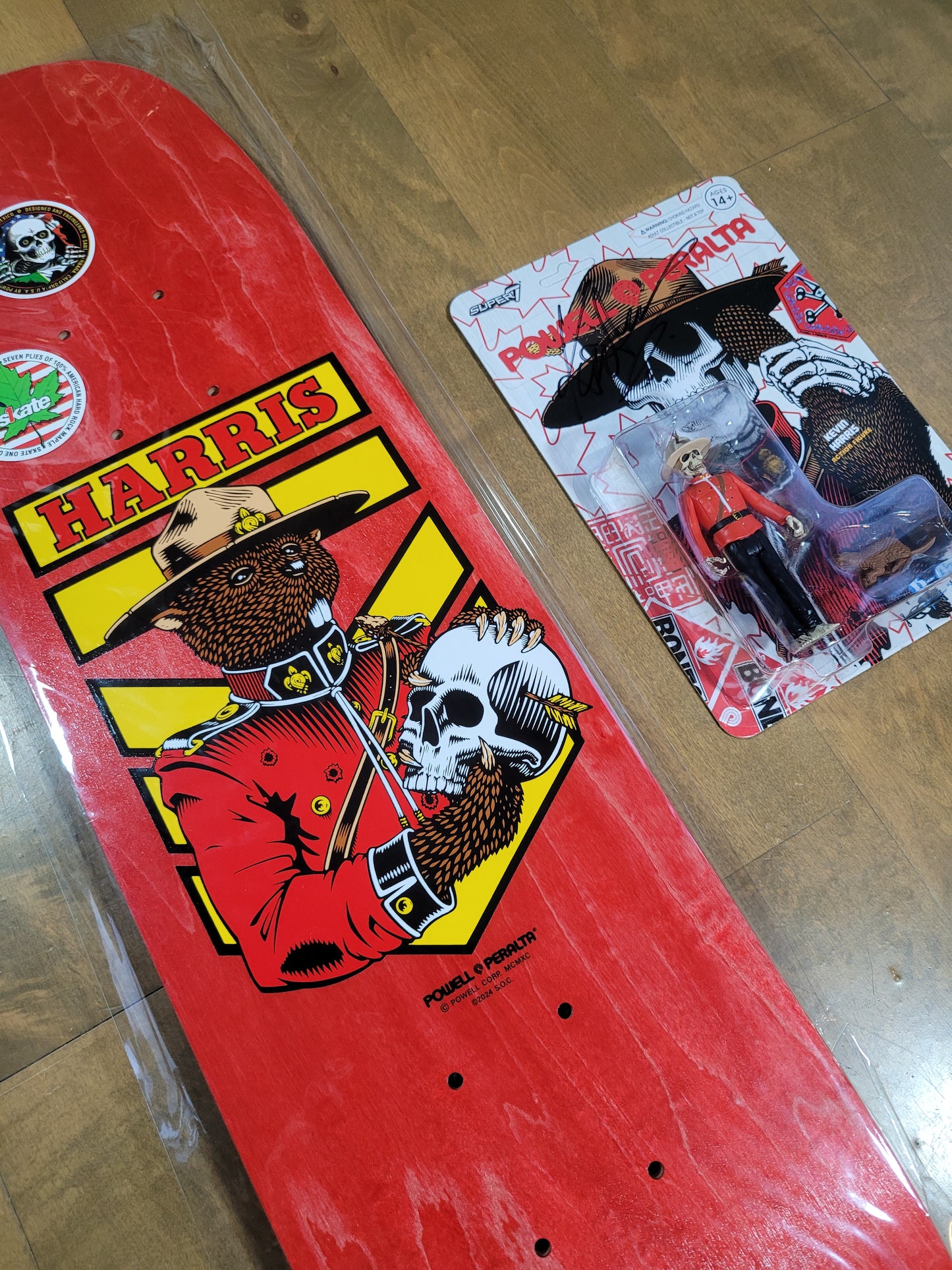 Powell Peralta - Kevin Harris Beaver 7.0" Freestyle Deck w/ Signed Super7 Figure!