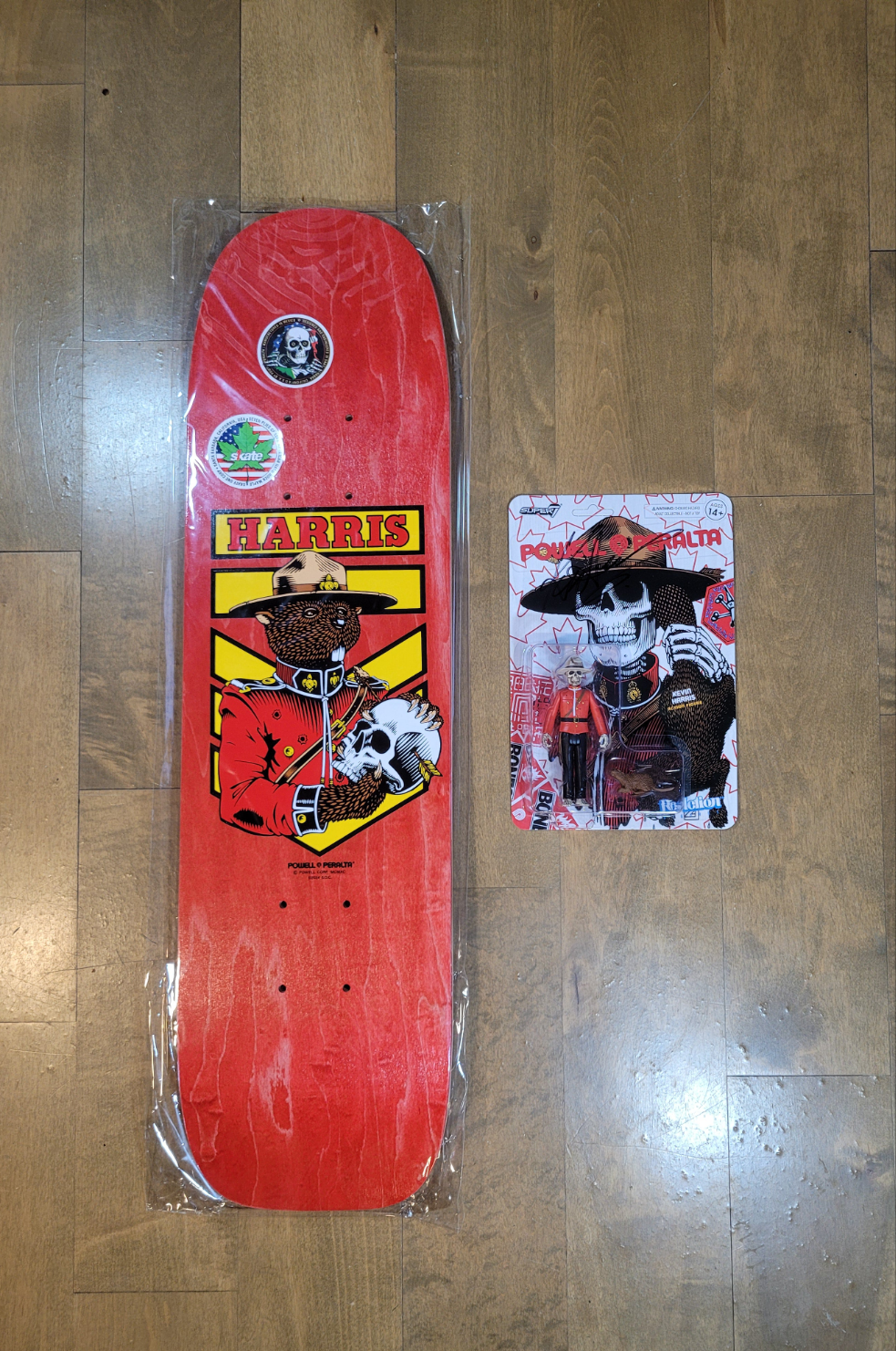 Powell Peralta - Kevin Harris Beaver 7.0" Freestyle Deck w/ Signed Super7 Figure!