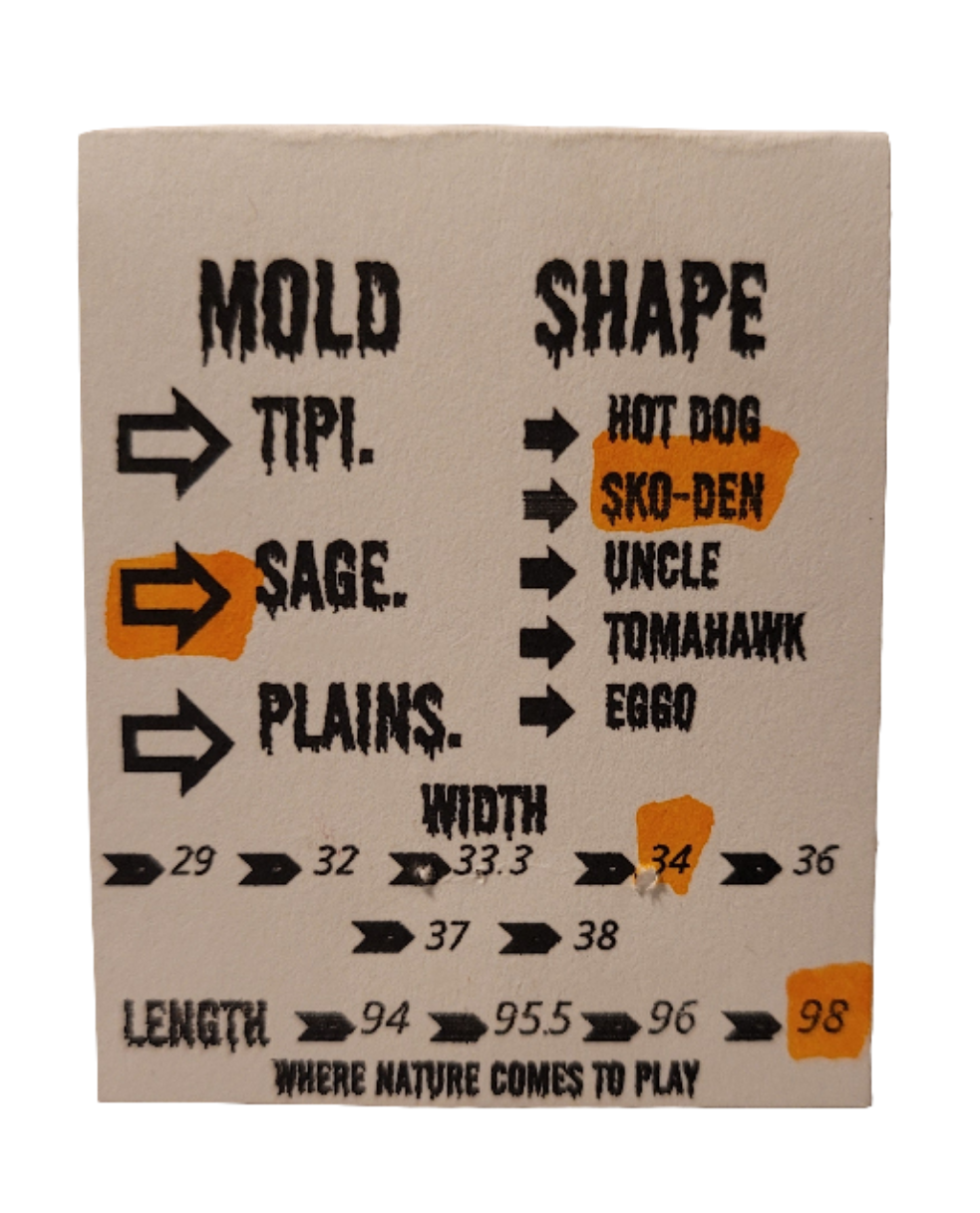 Treaty - Sage Sko-Den 34mm Fingerboard