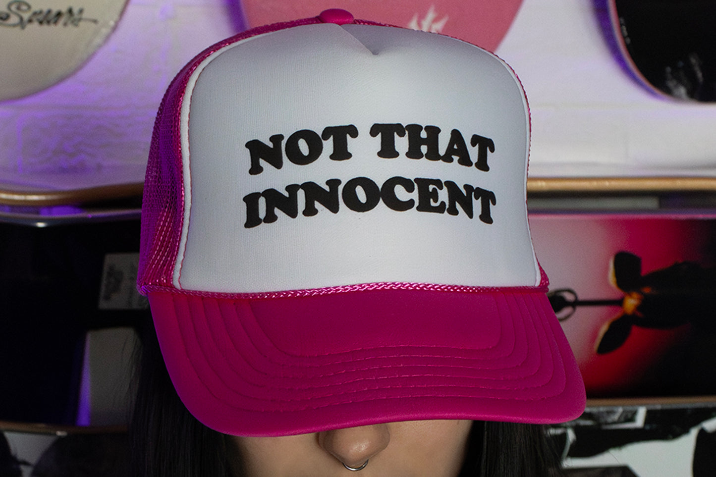 Welcome x Britney - Innocent Puff-Print Trucker Hat