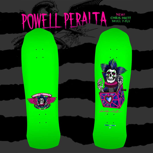 Powell Peralta - Chris Hiett Skull 9.5" Shaped Deck