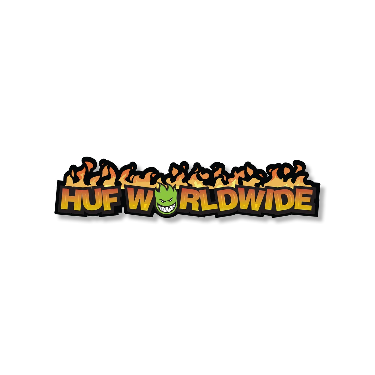 HUF x Spitfire - In Flames Sticker
