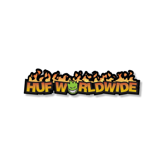 HUF x Spitfire - In Flames Sticker