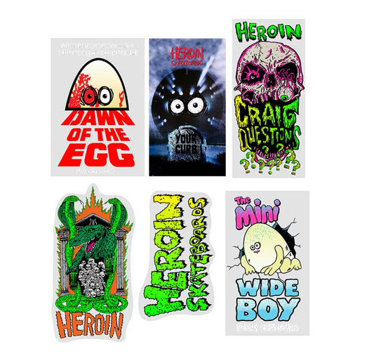Heroin - Dawn Of The Egg Stickers