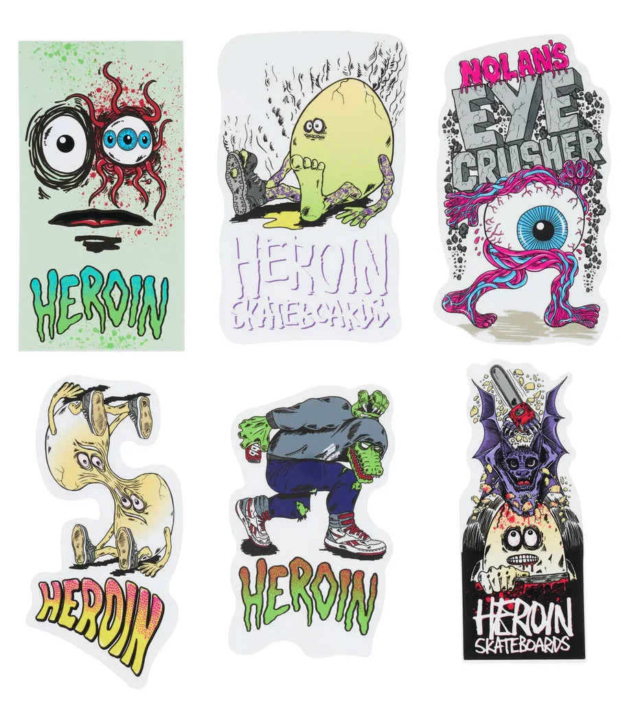 Heroin - Eye Crusher Stickers
