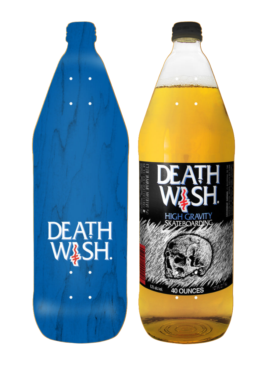Deathwish - Crooked 40oz Cruiser 9.0" Shaped Deck