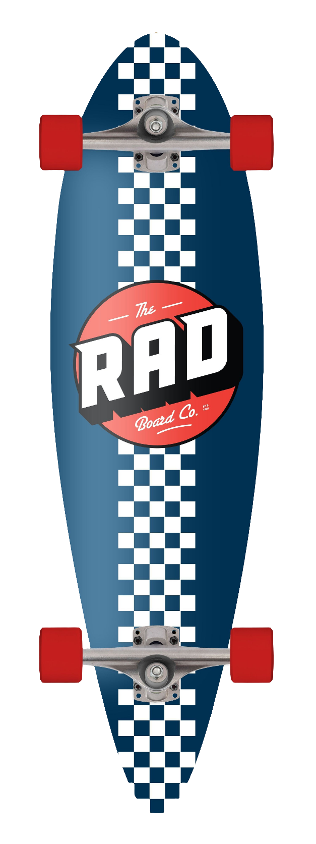 Rad - Checker Stripe Mino Pintail 9.0" Cruiser Complete