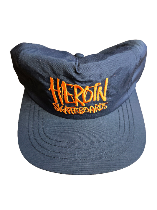 Heroin - Orange Script Snapback Hat