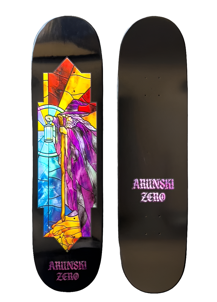 Zero - Adam Arunski Stained Glass 8.5" Deck