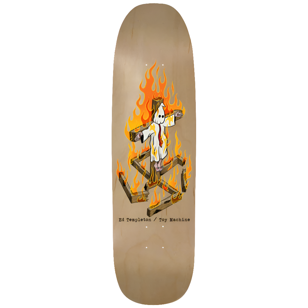 Toy Machine - Ed Templeton Charred Cross 9.0" Shaped Deck