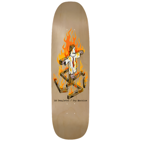 Toy Machine - Ed Templeton Charred Cross 9.0" Shaped Deck