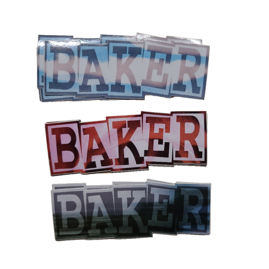 Baker - Ribbon Logo 5.0" Stickers
