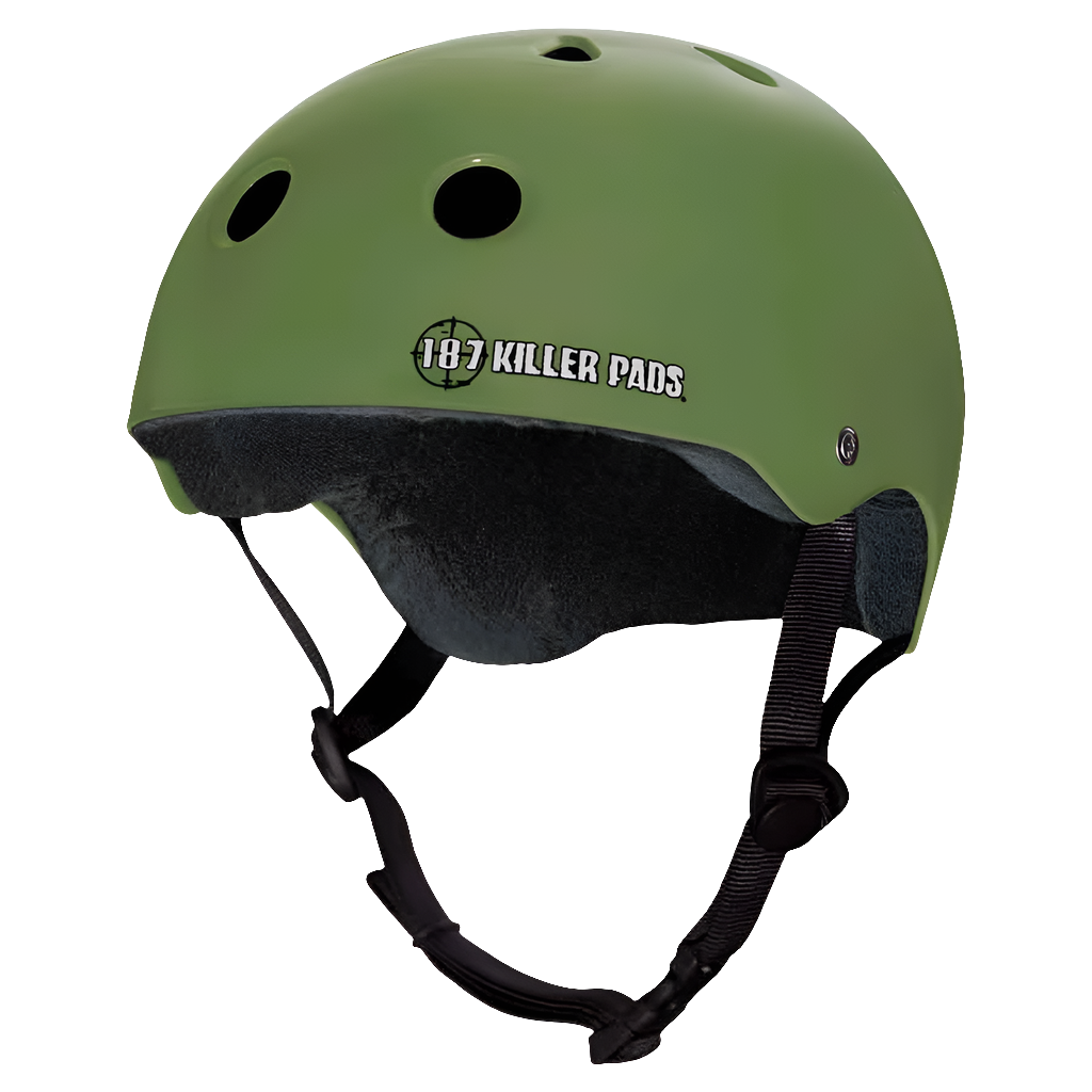 187 Killer Pads - Pro Skate Sweatsaver Helmet (Army Green)