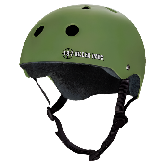 187 Killer Pads - Pro Skate Sweatsaver Helmet (Army Green)