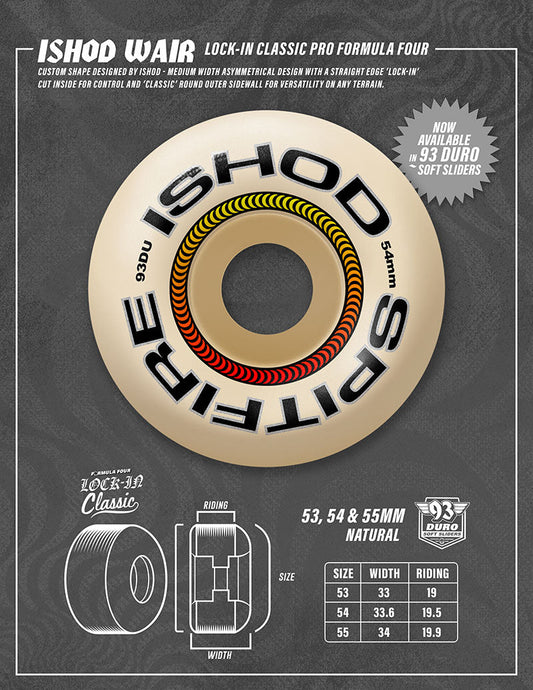 Spitfire - Ishod F4 93D Lock-In 55mm Wheels