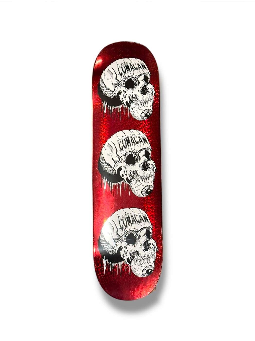 Comacan - Triple Skull Ruby Shimmer 7.75" Deck
