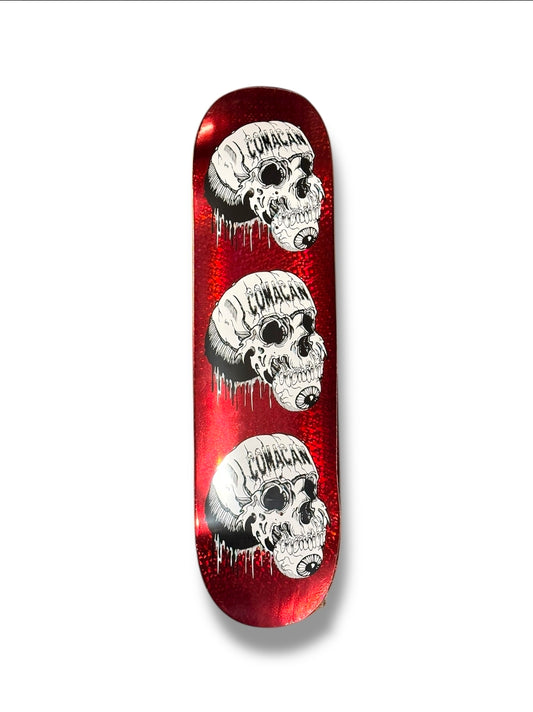 Comacan - Triple Skull Ruby Shimmer 7.75" Deck